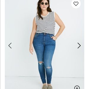 Madewell curvy hi-rise skinny jeans